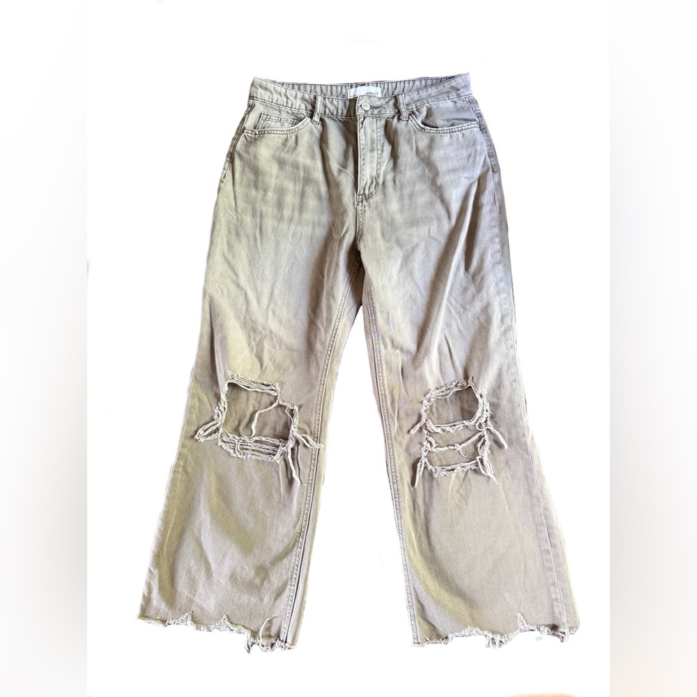 Vervet Cropped Flared Distressed Jeans